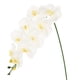 thumbnail image 1 of Uxcell 1-Pack Flores de Orquídea Artificial 9 Pétalos Grandes 37 Pulgadas Ramo de Phalaenopsis de Seda Blancas Falsas para Hogar/Boda, 1 of 1
