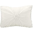 thumbnail image 3 of Chic Home Halpert 6 Piece Comforter Set Floral Pinch Pleated Ruffled Designer Embellished Bed Skirt and Decorative Pillows Shams Included, Queen, White, 3 of 5