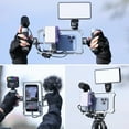 thumbnail image 2 of Ulanzi Universal Phone Video Rig – Dual Handle Aluminum Alloy Smartphone Cage for Vlogging, Filmmaking, and Live Streaming with 12× 1/4" Mounts and Power Bank Clip (Fits 66–83mm Phones), 2 of 9