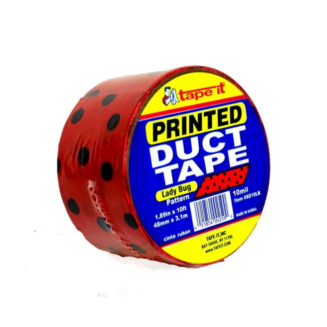 Eros TAPSD10LB Decorative Duct Tape Lady Bug Print 1.89 x 10 ft