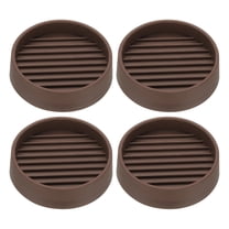 2" Non Slip Furniture Coasters, 4pcs Round Rubber Furniture Pads Caster Cups Furniture Feet Floor Protectors Bed Stopper for Hardwood Floors Table Sofa, Brown