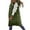 Green, variant on Women's Long Sleeveless Hooded Down Coat Vest with Pockets, Polyester, for Winter Outdoor Activities