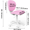 Kids Desk Chair Armless Cute Study Chair for Kids Ergonomic Computer