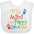 thumbnail image 3 of Inktastic Mimi and Pappy Love Me Boys or Girls Baby Bib, 3 of 4