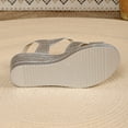 thumbnail image 5 of Miluxas Wedge Sandals for Women Dressy: Comfortable Strappy Womens Platform Sandals - Casual Summer Wedding Walking Shoes Silver 9(42), 5 of 9