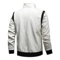 thumbnail image 1 of 2021 nueva chaqueta de cuero de primavera para hombre, chaqueta de motocicleta con bordado de escorpión con capucha extraíble, chaquetas de cuero ajustadas para hombre AIOPESON Chaqueta de poliuretano, 1 of 4