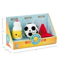 thumbnail image 2 of Hallmark Happy Go Luckys Toddler Toys, Small Stuffed Animals, Soccer Ball, Set of 3, 2 of 3
