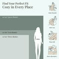 thumbnail image 5 of U by Bedsure Blankets Queen Size for Bed, Wider Striped Cute Large Fleece Throws for Girls,Sage Green，90x90 inches, 5 of 6
