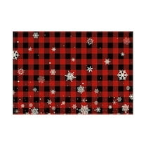 Dmlowu Christmas Placemats Set of 4 - Heat Proof Christmas Placemats, Merry Table Mats for Party Holiday Decor, Non-Slip Christmas Tree Decorations Placemats for Dining Table