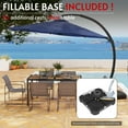 thumbnail image 2 of 12FT Cantilever Patio Umbrella with Base Included, Large Cantilever umbrella with 360°Rotation, Heavy-Duty Offset Outdoor Umbrella for Patio,Pool,Garden and Backyard (Navy Blue), 2 of 12
