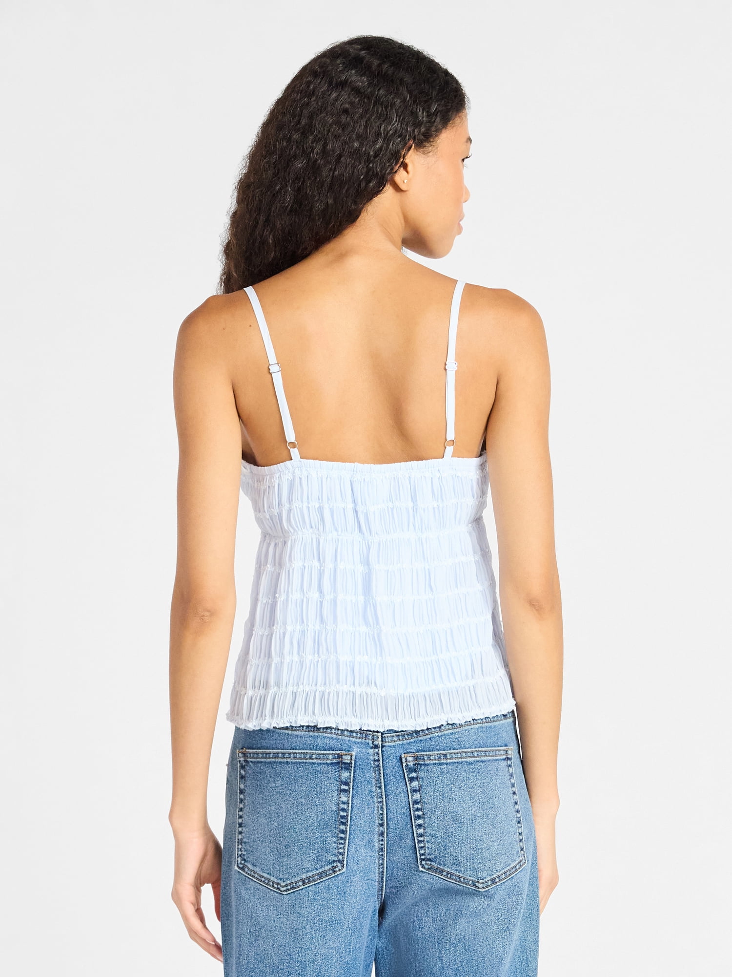 No Boundaries Ruched Chiffon Babydoll Cami, Women's