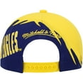 thumbnail image 4 of Youth Mitchell & Ness Gold/Blue Marquette Golden Eagles Spiral Snapback Hat, 4 of 5
