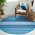 thumbnail image 2 of SAFAVIEH Montauk Kenyon Southwestern Cotton Area Rug, Blue/Ivory, 8' x 10', 2 of 10