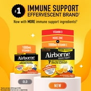 Airborne 1000mg Vitamin C Immune Support Effervescent Tablets, Zesty Orange, 30 Count