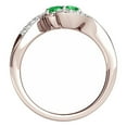 thumbnail image 2 of Aonejewelry 1.10 Ct Two Stone Emerald and Diamond Ring 14K Rose Gold, 2 of 2