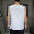 thumbnail image 5 of Aayomet Débardeur Basique pour Hommes et Été Décontracté Sans Manches Col Rond Imprimé Style Raglan (Bleu, TTTG), 5 of 5