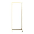 Efavormart 5.5ft Gold Metal Frame Wedding Arch, Rectangular Backdrop Stand, Floral Display Frame ...