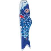 In the Breeze Koi Fish Windsock, 24 pouces, bleu