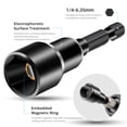 thumbnail image 3 of Driver 12-Pack Magnetic Nut Driver Set, Chrome-Vanadium Steel Impact Power Hex Nut Driver Drill Bit Master Kit, SAE & Metric Size, 1/4-Inch Quick-Change, 3 of 7