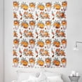 thumbnail image 1 of Pinecone Tapestry, Fox Animal Cozy Themed Acorn Orderly Repeated Pattern Illustration, Fabric Wall Hanging Decor for Bedroom Living Room Dorm, 5 Sizes, Marigold and Multicolor, by Ambesonne, 1 of 1