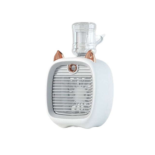 Cateissary Ventilador de rociado Refrigeración Recargable Viento fuerte Acondicionamiento de agua Ventiladores de escritorio Forma única Electrodomésticos gris 2