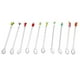 thumbnail image 2 of 10 palitos agitadores de bebidas de colores de 23 cm, de acrílico, con mango transparente, para bares, cafeterías, restaurantes y uso doméstico., 2 of 7