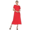 thumbnail image 1 of White Mark Robe Maxi à Manches Courtes pour Femmes, 1 of 6