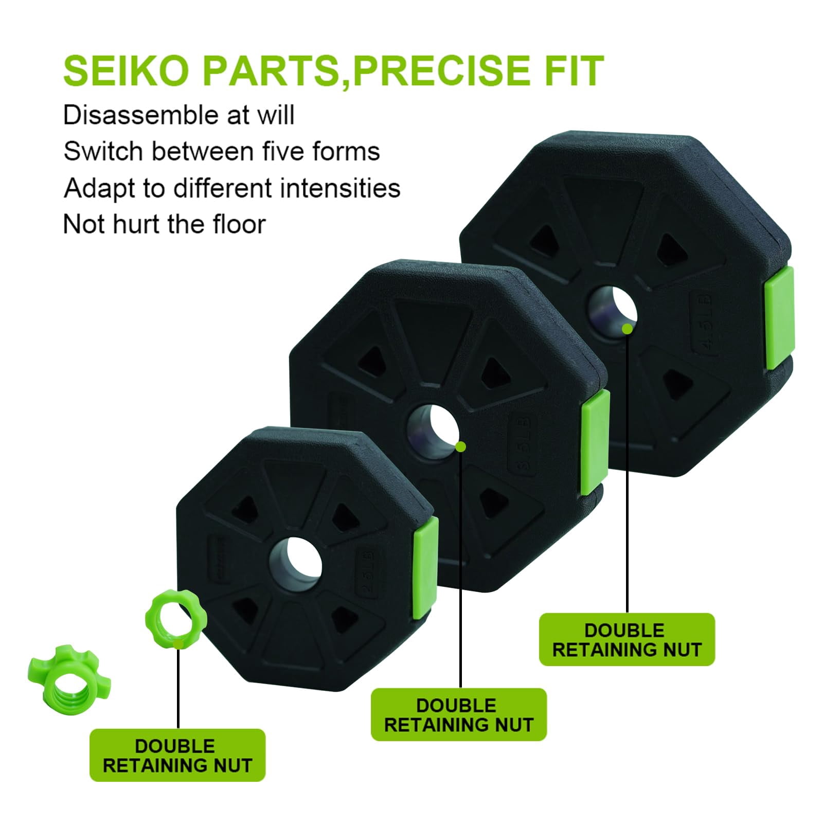 Dumbbell Weights Set Adjustable, 30 Lbs Adjustable Weight Set With Iron Handle and Non-Slip Handle Grip for Home Gym