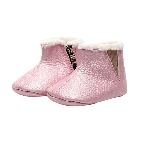 

Cathalem Tall Toddler Boots Boots Baby First Shoes Snow Soft Infant Girls Cotton Walkers Warm Plush Baby Casual Shoes Toddler Shoes Pink 0 Months