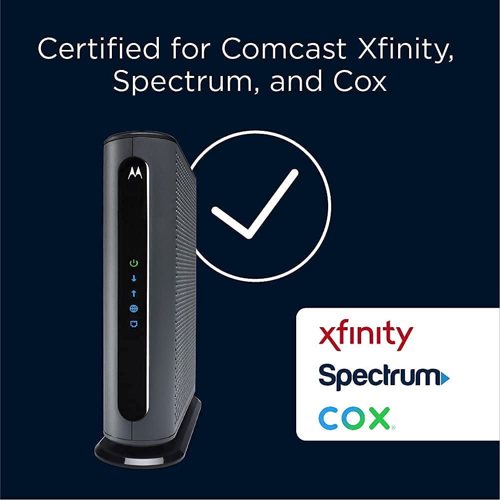 Motorola MB8611 DOCSIS 3.1 Multi-Gig Cable Modem | Pairs with Any WiFi  Router | Approved for Comcast Xfinity, Cox Gigablast, Spectrum | 2.5 Gbps  Port | 2500 Mbps Max Internet Speeds - Walmart.com