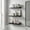 Black-1, variant on Demi Bonn Rustic Farmhouse Wall Mounted Floating Shelves, Dark Wood with Guardrail & Towel Bar, Invisible Bracket Anti-Sag Shelving for Bathroom Kitchen Living Room