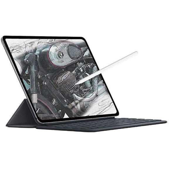 Green Onions Supply Paper Texture Screen Protector for New iPad Pro 11 inch 2020 and 2018 Model Paper Screen Sketch/ Anti Glare / Matte / Apple Pencil Compatible / Face ID Recognition / Scratch Resist