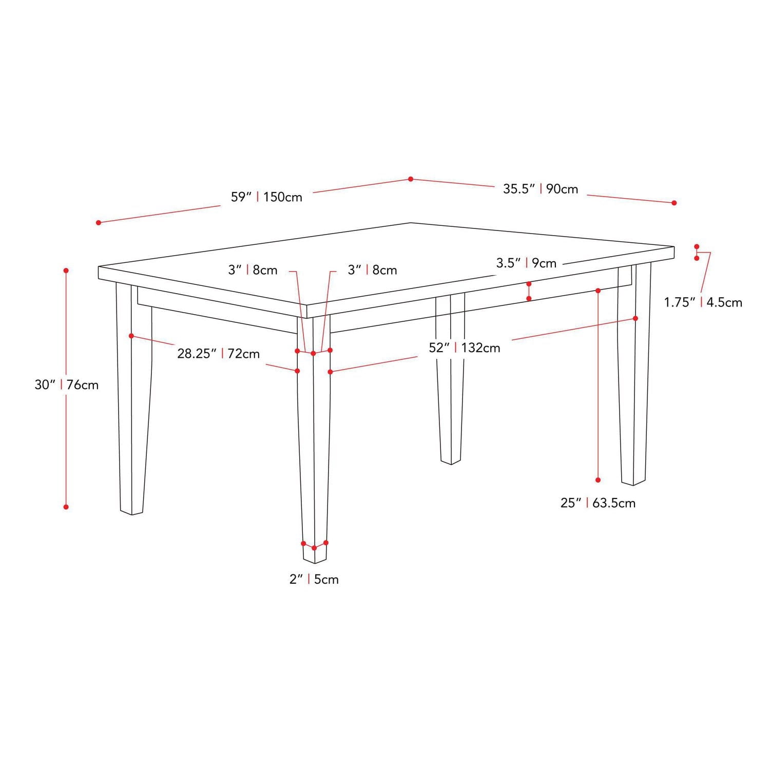 Table à manger d'intérieur classique CorLiving New York en bois massif et contrecollé gris délavé pouvant accueillir jusqu'à 6 personnes