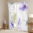 thumbnail image 3 of Castle Fairy Chic Purple Flower Boy Girl Curtains Pack Of 2 (42X84 Each),Spring Graden Curtains Blackout,Botanical Plants Bedroom Curtains,Super Cozy Room Decor, 3 of 6