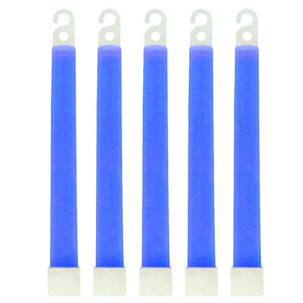 5pcs 6 pulgadas Glow Light Sticks Kit de supervivencia a prueba de agua Equipo de campamento (Azul)
