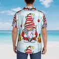 thumbnail image 4 of Vsdgher Funny Christmas Gnome Print Men's Hawaiian Shirts Button Down Tropical Holiday Beach Shirts Vacation Clothes,XX-Large, 4 of 7