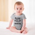 thumbnail image 2 of Please Pass Me To Grandma Baby Bodysuit Funny Infant Outfit Cute Newborn Clothes Unisex Romper Gray-style-1 9months, 2 of 7