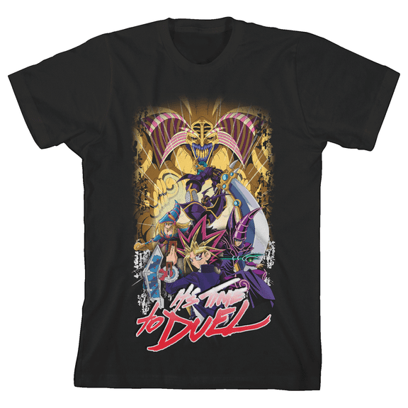 Yu-Gi-Oh Yami Yugi Duel Monsters Crew Neck Short Sleeve Boys' Black T-shirt-Medium