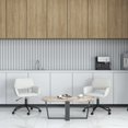 thumbnail image 2 of Homy Casa Chaise de Réception à Hauteur Réglable - Fauteuil Pivotant Rembourré Moderne pour Affaires, Tissu Beige, 2 of 6