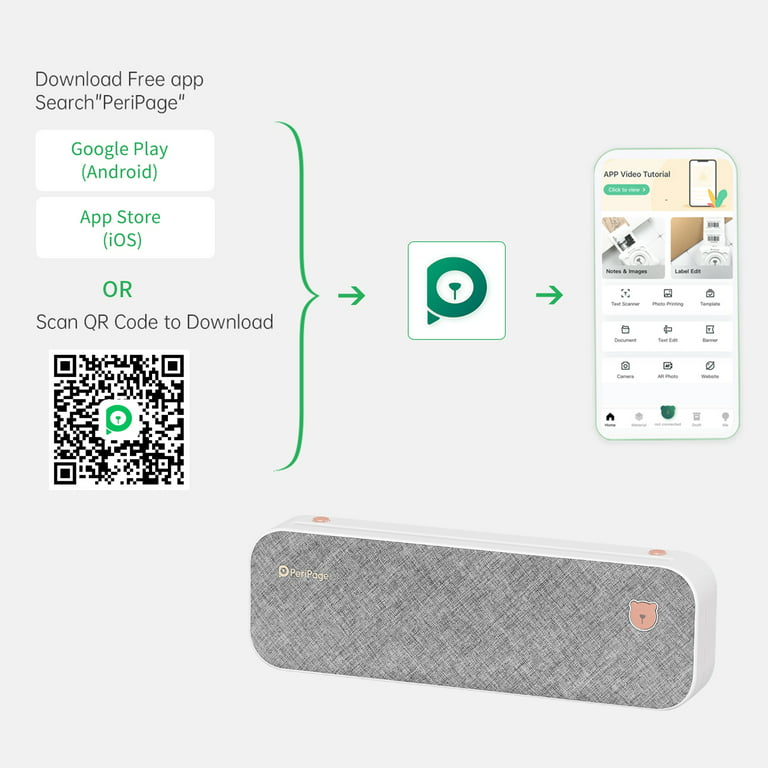 Imprimante Bluetooth Portable pour Téléphone - PeripiPage™