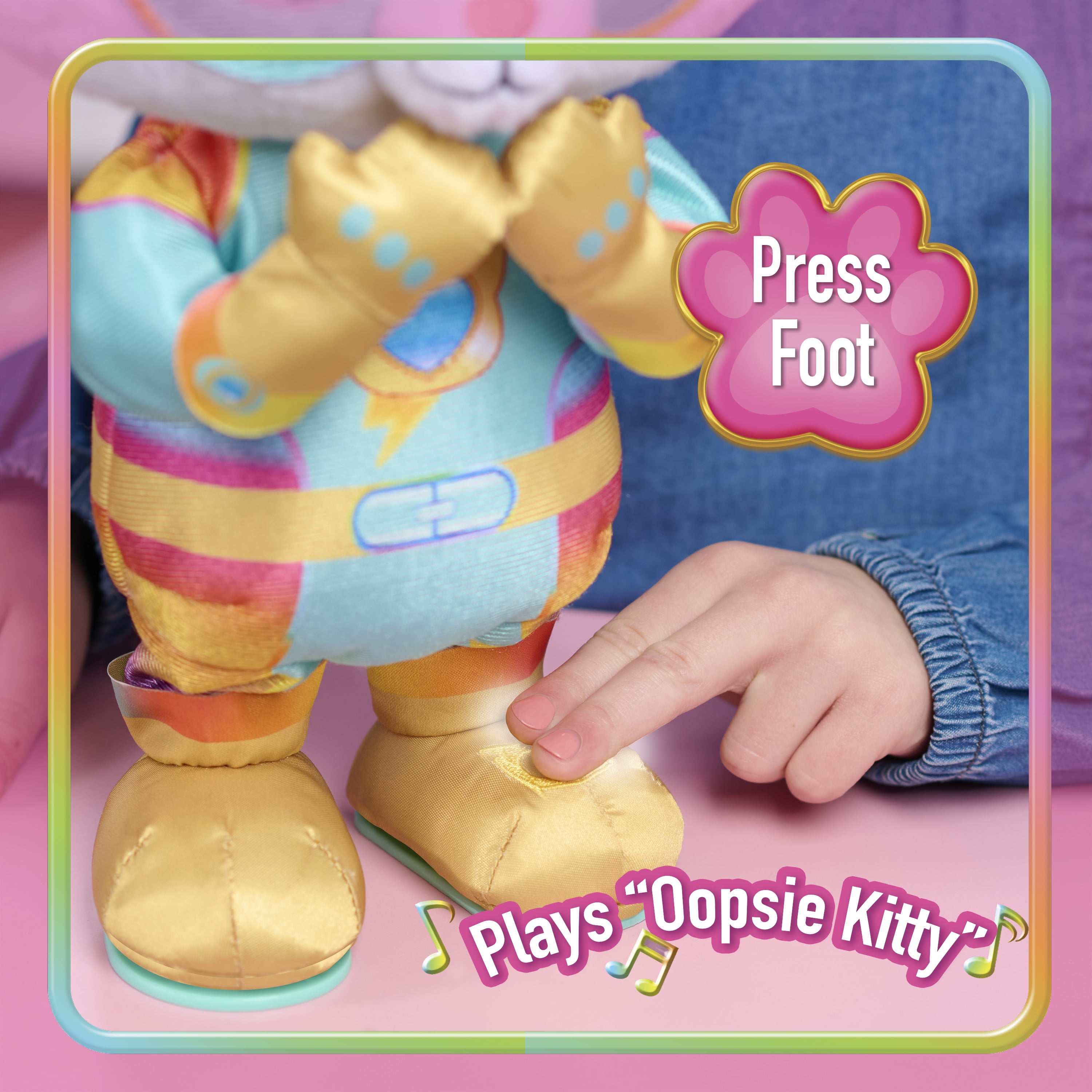 Disney Jr. SuperKitties Oopsie Kitty 13-inch Dancing Bitsy Plush Doll with Sounds and Music, Ages 3+