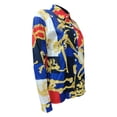 thumbnail image 2 of hirigin Women Fashion Wild Shirts Chain/Floral/Letter/Geometric Square Print Turn-Down Collar Long Sleeve Blouses Streetwear, 2 of 4