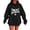 Black, variant on Tanghaowl Women Sweatshirt Long Sleeve Letter Printed Hoodie Loose Oversize Sweatshirts Pullover Top Blouse Khaki S