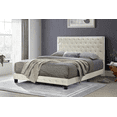 thumbnail image 1 of Queensons Diamond Bed (Queen) (Fabric Velvet Off White), 1 of 2