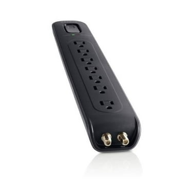 Belkin Components Srgprt 7Out Coax 2000J 4 Cd Strt Blk - Black-Gray Housing