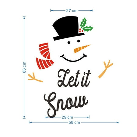 

BUYISI Magnet Fridge Sticker Christmas Snowman Face Kitchen Fridge Wall Stickers