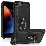 ULAK iPhone SE 3 2022 & iPhone 8 & iPhone 7 & iPhone SE 2 2020 Case for Boys Men, Heavy Duty Shockproof Sturdy Phone Case for iPhone 7/8/SE 2nd 3rd Generation 5G, Black
