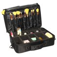thumbnail image 3 of Professional High-capacity Multilayer Portable Travel Makeup Bag with Shoulder Strap (Small) Black-7, 3 of 10