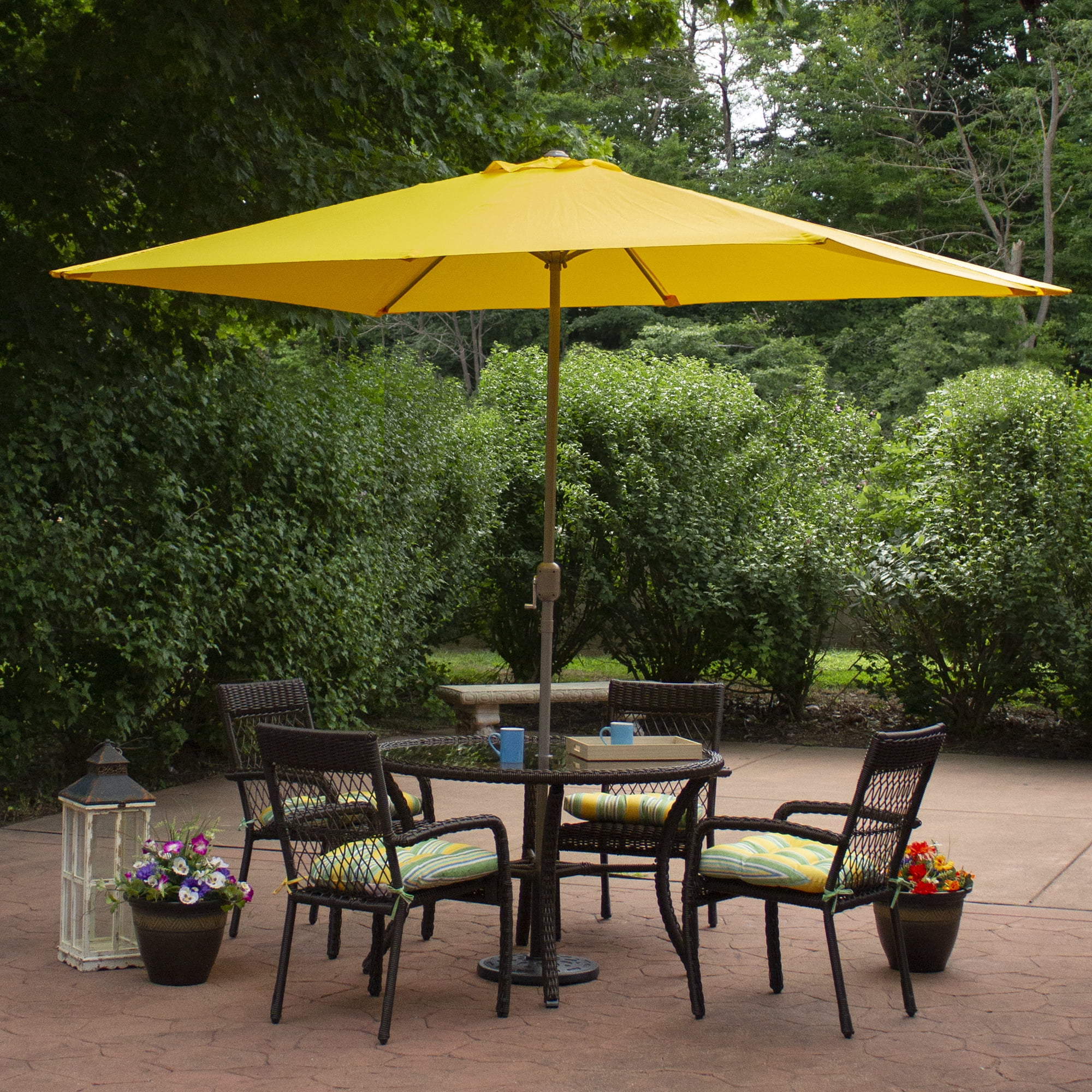 Northlight 8.5' Outdoor Patio Market Umbrella with Hand Crank - Yellow