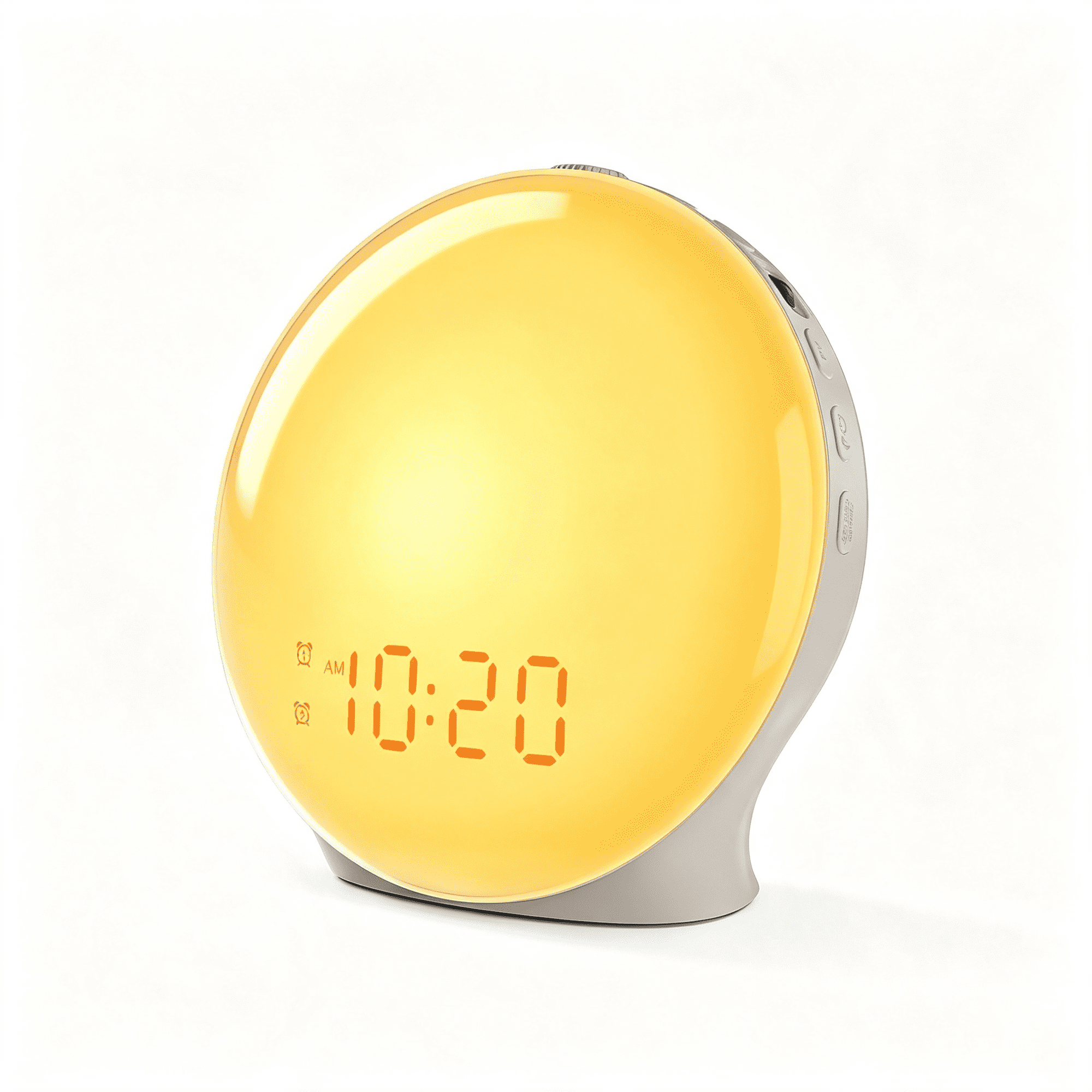 GJX Full-Screen Wake Up Light Sunrise Alarm Clocks for Bedrooms, White Noise Machine for Heavy Sleepers, 25 Natural Sounds, Dual Alarms, Fm Radio, 17 Dimmable Colors, Bluetooth Speaker